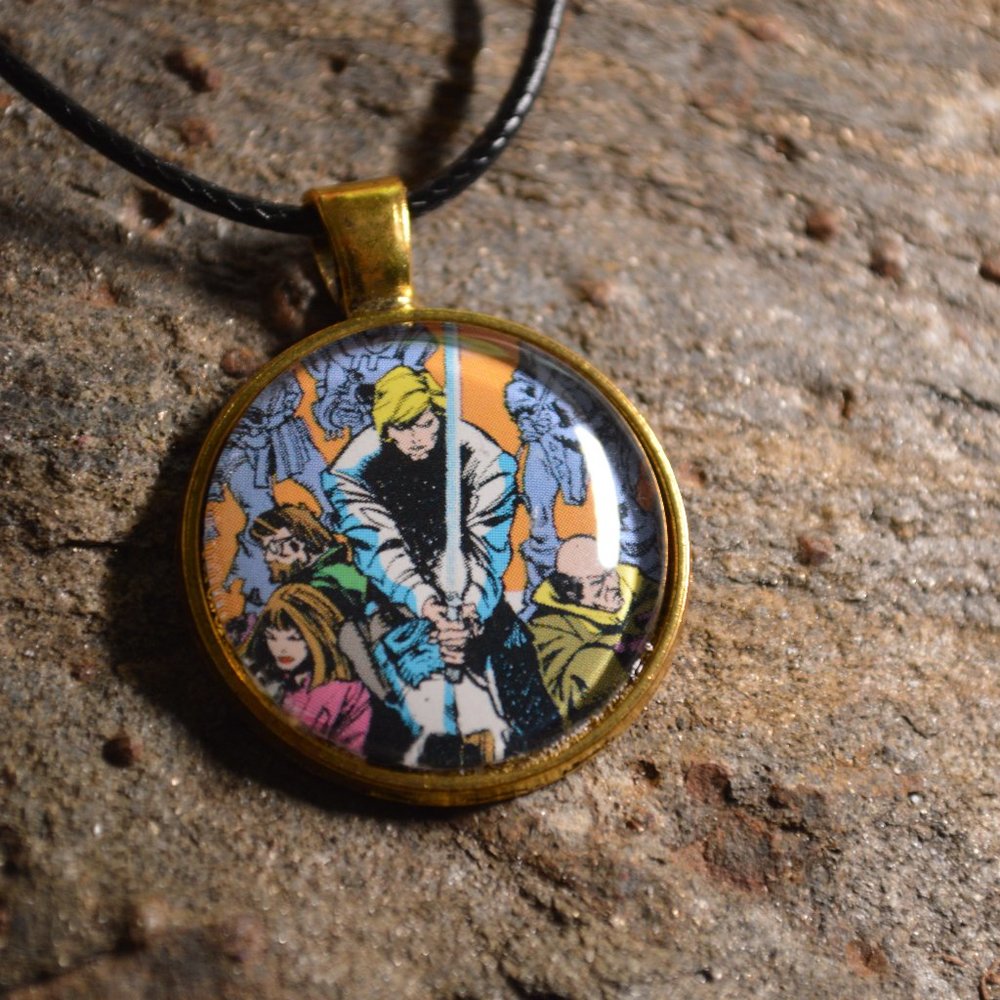 HANDMADE Luke Skywalker Jedi Star Wars Classic Comics Necklace